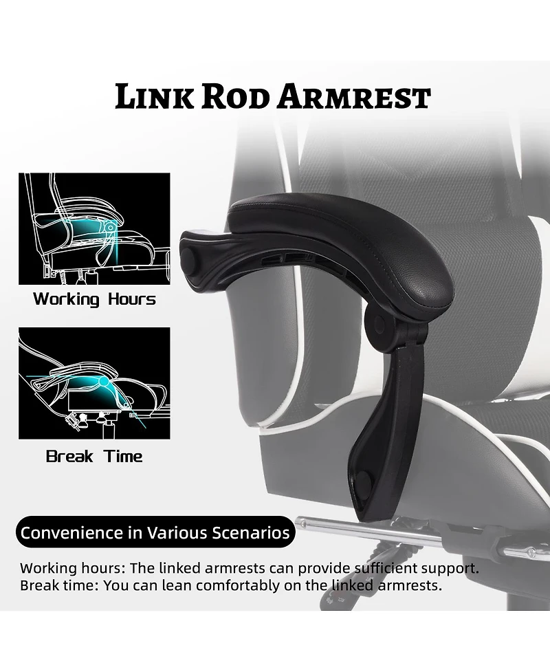 Streamdale Furniture Homall Ergonomic Gaming Chair with Headrest and Lumbar Pillow