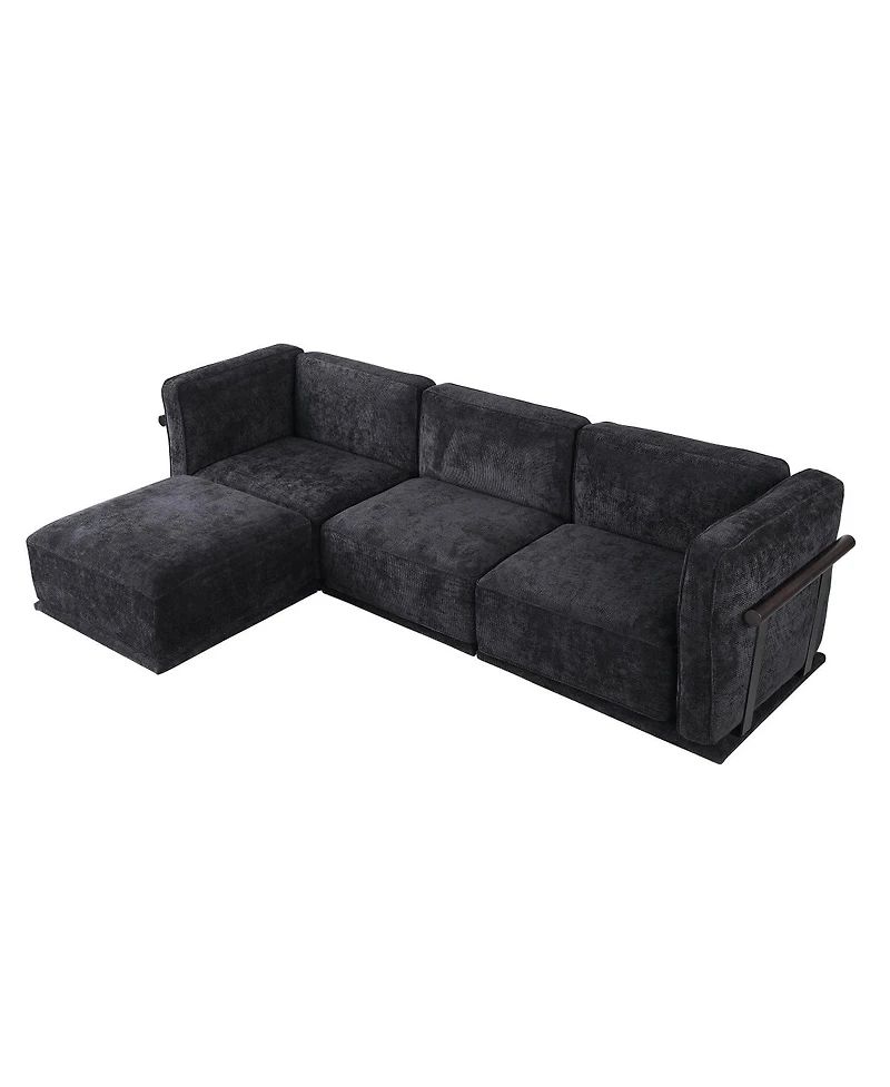 Streamdale Furniture Fashionable modular chenille sofa with iron and wood frame