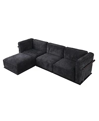 Streamdale Furniture Fashionable modular chenille sofa with iron and wood frame