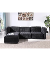 Streamdale Furniture Fashionable modular chenille sofa with iron and wood frame