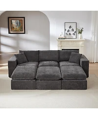 Streamdale Furniture Streamdale Modern Chenille Cloud Sofa - Freely Combinable & Comfortable