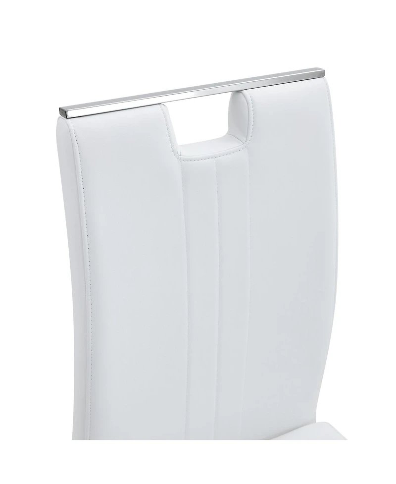 Streamdale Furniture Set of 2 Pu bow-shaped chairs