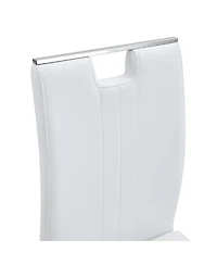 Streamdale Furniture Set of 2 Pu bow-shaped chairs