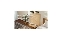 gaomon 5 Drawers Dresser for Bedroom & Nursery, Modern Dresser with Safe Rounded Corners & Hidden Handles