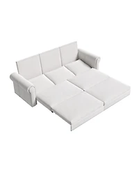 Streamdale Furniture Chesterfield King Pull Out Sleeper Sofa Bed, Velvet