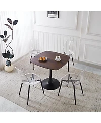 Streamdale Furniture 5pcs Dining Set, Mid-century Metal Leg Dining Table for 4-6, Set