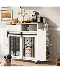 Streamdale Furniture Dog Crate Kitchen Island End Table