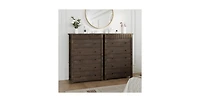gaomon 5 Drawer Tall Dresser for Bedroom, 31.5" Wide Modern Fluted Wooden Chest of Drawers for Closet Living Room