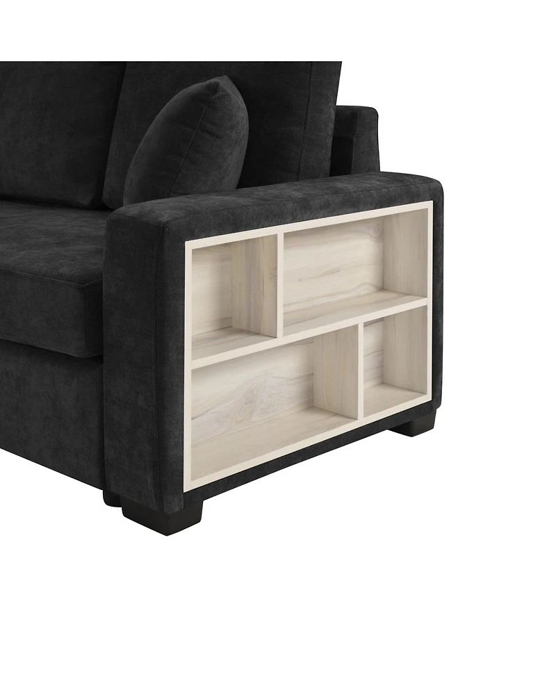 Streamdale Furniture Modern 111.8" Modular Upholstered 3-Seater Sofa Couch with Storage