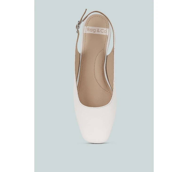 Sozani Genuine Suede Leather Slingback Flats