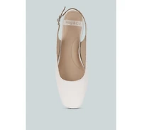 Sozani Genuine Suede Leather Slingback Flats