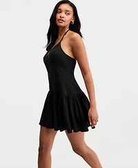 Bar Iii Women's Linen-Blend Drop-Waist Mini Dress, Macy's Exclusive