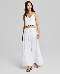 And Now This Women's Cotton Tiered Pull-On Maxi Skirt, Macy's Exclusive