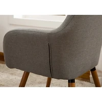 Simplie Fun Contemporary Fabric Accent Chair, Gray