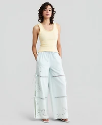 And Now This Women's Crocheted-Trim Ribbed Tank Top, Macy's Exclusive