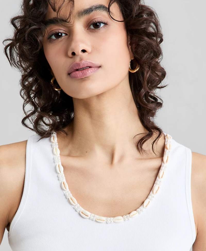 And Now This Women's Seashell-Trim Scoop-Neck Tank Top, Macy's Exclusive