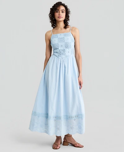 And Now This Women's Cotton Patchwork Top Maxi Dress, Macy's Exclusive