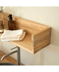 Tikamoon Teak Wood Bathroom Shelf Arty
