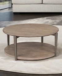 Tayen 43.3" Round Bottom Shelf Coffee Table