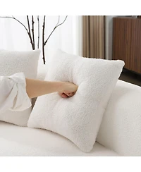 Streamdale Furniture Streamdale Curved Teddy Velvet Sofa - Compact 4 Seater