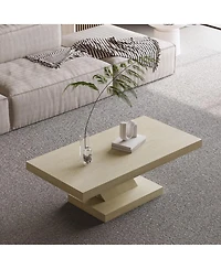 Streamdale Furniture Streamdale 47" Modern Cross Leg Coffee Table with Storage