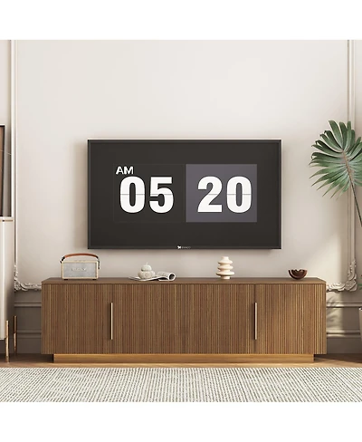 Streamdale Furniture Tv Stand with 16 Color LEDs