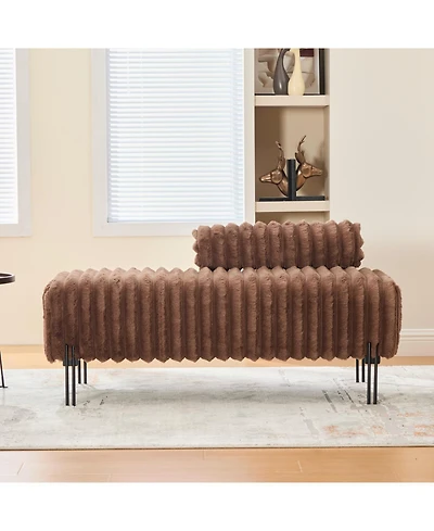 Streamdale Furniture 49.6" Mini Loveseat - Small Sofa/Bench - Adjustable Back