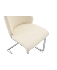 Streamdale Furniture Modern Pu Leather Dining Chair with Arched Back