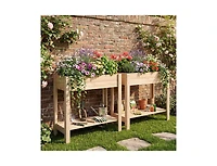 Slickblue Raised Garden Bed with Legs and Extra Storage Space