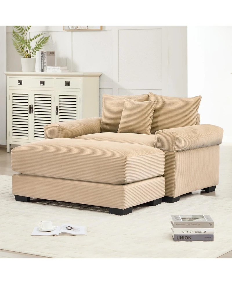 Streamdale Furniture Streamdale Oversized Cloud Modular Sectional Couch, Corduroy