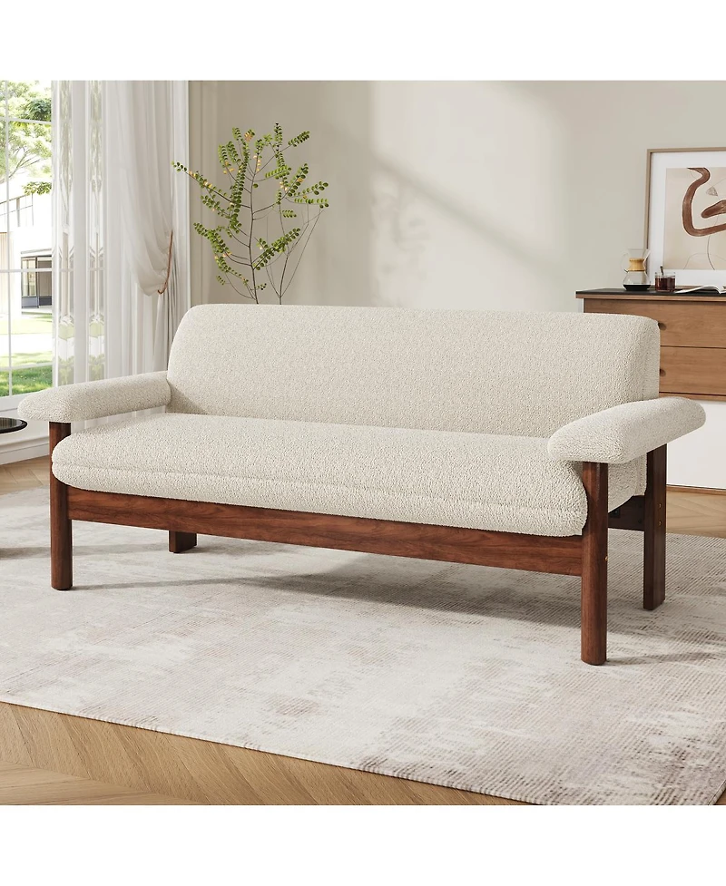 Streamdale Furniture Modern Loveseat Sofa 2 Seater Couch with Armrest Pillows
