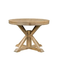 Streamdale Furniture Retro Style Extendable Dining Table Set with 4 Chairs