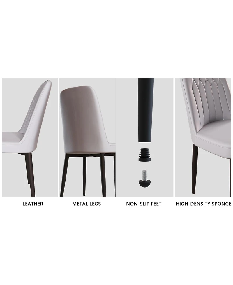 Streamdale Furniture Expandable circular dining table set with 4 cushioned chairs.