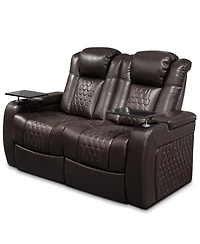Streamdale Furniture Power Recliner 2 Pc, Top-Grain Nappa, Smart Charging, Rgb Led