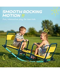 Qaba 2 in 1 Teeter Totter Seesaw for Kids Age 3-8 for Indoor Outdoor