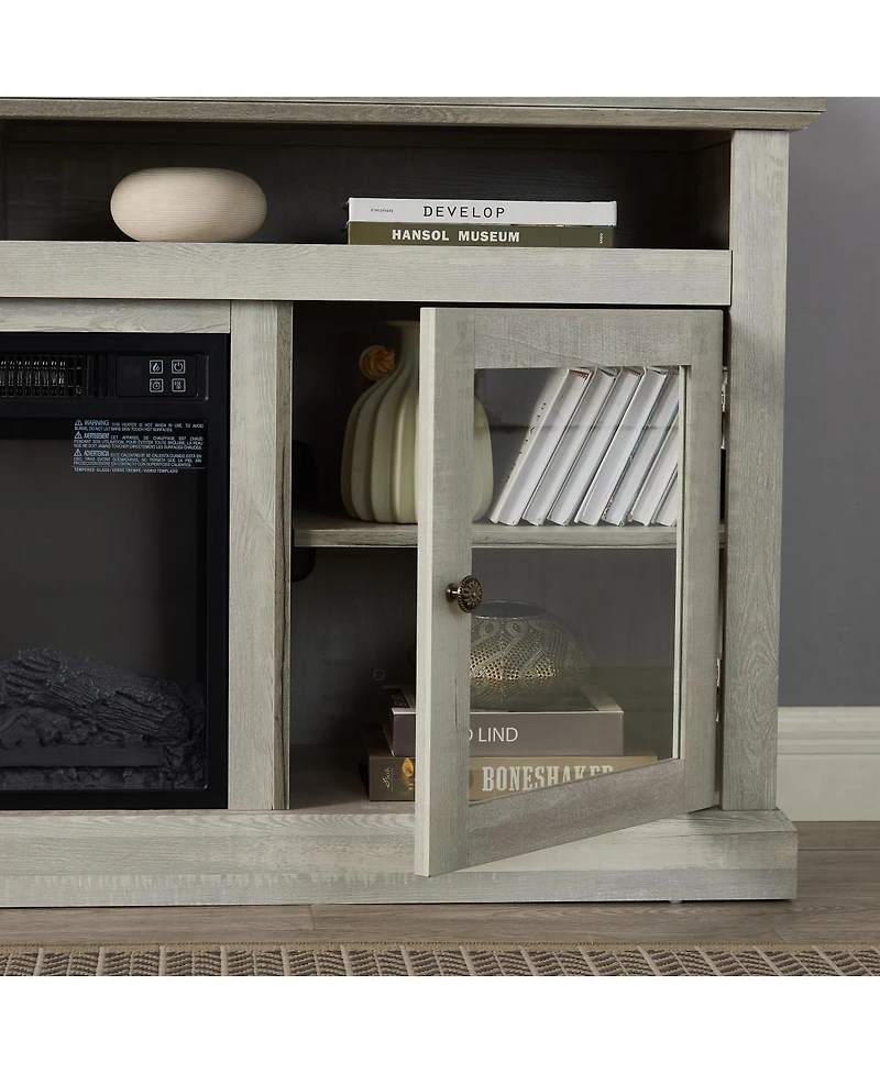 Streamdale Furniture Contemporary Tv Media Stand - Modern Entertainment Console, Stone 60"W