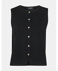 Whistles Women's Lucy Button Front Knit Tank
