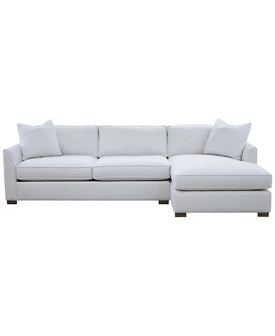 Corine 2-Pc. Chaise Sectional Sofa with Toss Pillows
