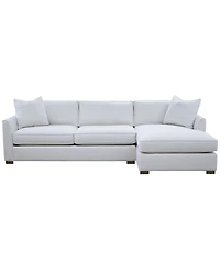 Corine 2-Pc. Chaise Sectional Sofa with Toss Pillows