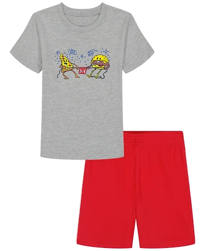 Under Armour Boys' 2T-7 Graphic T-Shirt and Shorts, 2-Piece Set