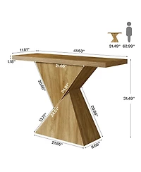 Tribesigns 41.5-Inch Farmhouse Entryway Console Table, Narrow Sofa Table Behind Couch