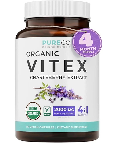 Pure Co Organic Vitex Chasteberry Supplement for Women