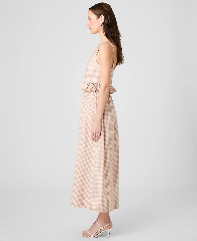 French Connection Women's Lilah Stretch Gingham Top