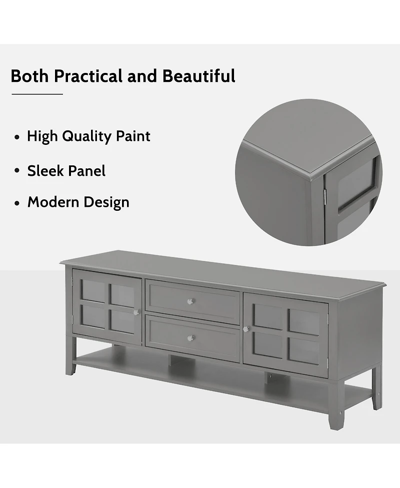 sumyeg Tv Stand for Tvs up to 60", TV Cabinet with Modern Design, Media Console for Living Room, Bedroom