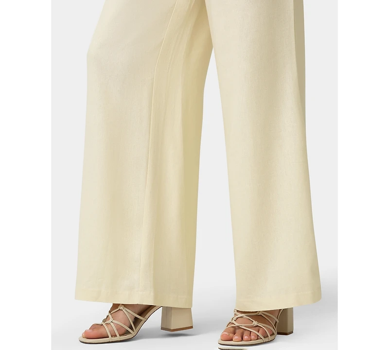 Hue Women's Coastal Linen Palazzo Sleepwear Pant