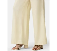 Hue Women's Coastal Linen Palazzo Sleepwear Pant