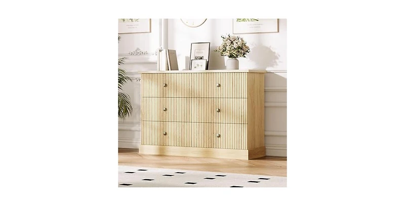 gaomon 6 Drawer Dresser for Bedroom, Horizontal Chest of Drawers