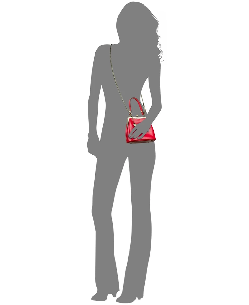 Patricia Nash Laureana Mini Leather Crossbody Frame Bag