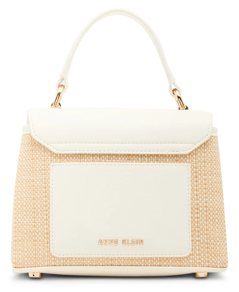 Anne Klein 3D Cultivated Pearl Flower Mini Top Handle Satchel Bag