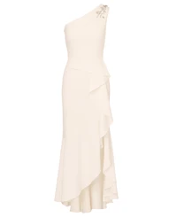 Adrianna Papell Women's Beaded One-Shoulder Gown